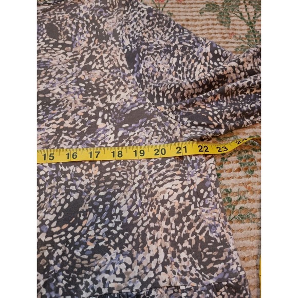 J.Jill Abstract Print Tunic Top XL Tall Soft Stretch Knit 3/4 Sleeve Relaxed Fit - Picture 7 of 11